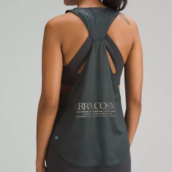 NWT LULULEMON Limited Edition Lab Grid Mesh Singlet Graphic Terra Cosmo Size 10 - Picture 4 of 13